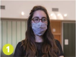 Electora con tapabocas